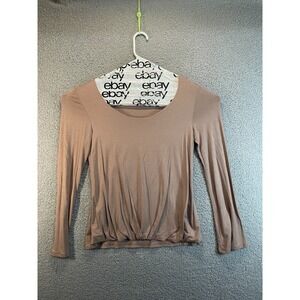 Venus Women's Pullover Top Blush Pink Long Sleeve Long Shirt Size M